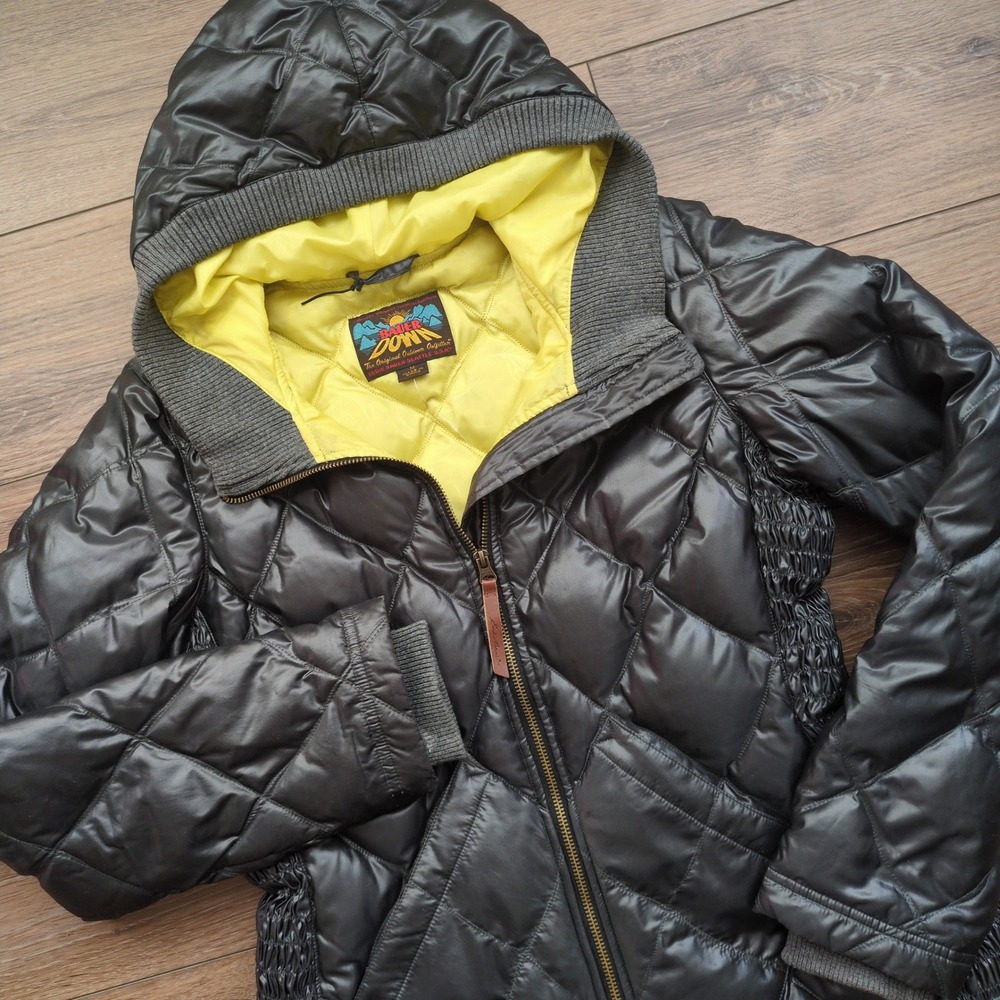 Eddie Bauer 1936 Skyliner 550 Down Puffer Jacket Black Hood Cabin Gorpcore M